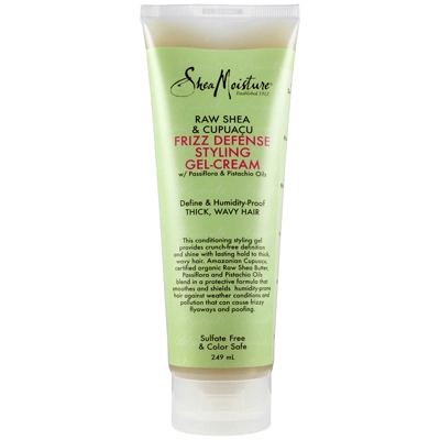 Gel crème anti-frisottis au karité brut et cupuaçu Shea Moisture 249 ml
