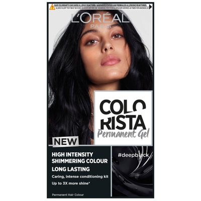 L'Oréal Paris Colorista Permanent Gel Hair Dye (Various Shades) - Deep Black