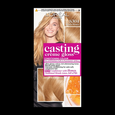 L'Oréal Paris Casting Crème Gloss Semi-Permanent Hair Dye (Various Shades) - 8304 Sweet Honey Blonde