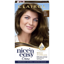 Clairol Nice' n Easy Crème Natural Looking Oil Infused Permanent Hair Dye 177ml (Various Shades) - 5G Medium Golden Brown en oferta