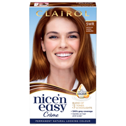Clairol Nice' n Easy Crème Natural Looking Oil Infused Permanent Hair Dye 177ml (Various Shades) - 5WR Medium Warm Auburn en oferta