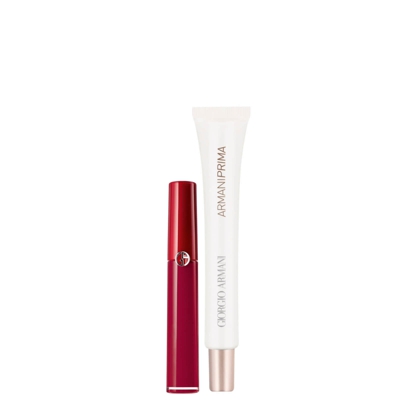Armani Lip Maestro Matte Liquid Lipstick & Lip Prime Bundle (Various Shades) - 502