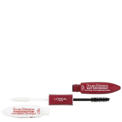 Mascara régénérant ultra-allongeant LOréal Paris Double Extension - Noir (2 x 7ml)