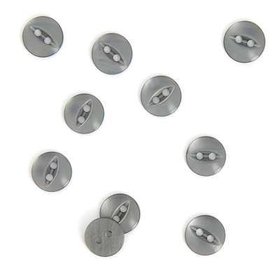 Boutons ronds gris 11 mm