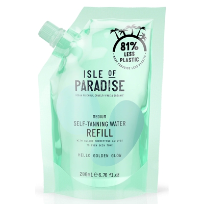 Isle of Paradise Self-Tanning Water Refill Pouch Medium 200ml