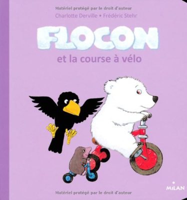 Flocon et la course à vélo