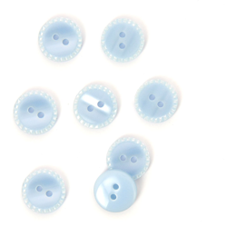 Boutons à bords pointillés bleu gris 11 mm precio