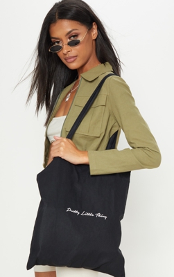 Tote bag noir PRETTYLITTLETHING, Noir