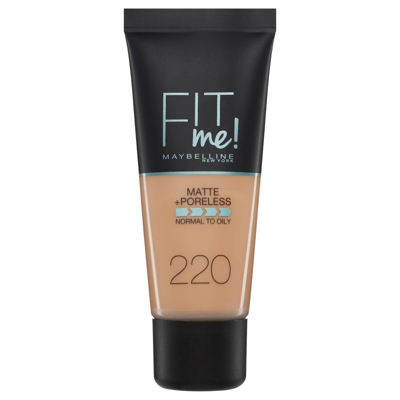 Fit Me! Maybelline Fond de Teint Matte + Poreless 30 ml (différentes teintes disponibles) - 220 Natural Beige