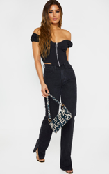 Tall - Jean noir à ourlet fendu, Noir precio