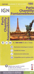 IGN 1 : 100 000 Paris - Chantilly: Top 100 Tourisme et Découverte. Patrimoine historique et naturel / Courbes de niveau / Routes et chemins / Itinéraires de randonnée / Compatible GPS precio