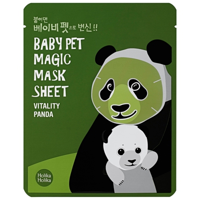 Masque-Tissu Bébés Animaux Magiques Baby Pet Magic Holika Holika (Panda)