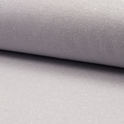 Tissu jersey bord-côte tubulaire lurex gris