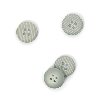 Boutons striés 2 trous gris 16 mm