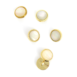 Boutons dorés forme perle 13 mm características