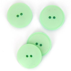 Boutons plats 2 trous vert pastel 28 mm en oferta
