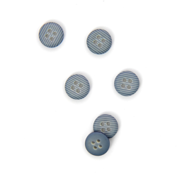 Boutons striés 2 trous bleu moyen 11 mm precio