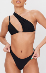 Bas de maillot de bain noir en V, Noir en oferta