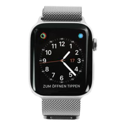 Apple Watch Series 4 - boîtier en acier inoxydable argent 44mm - bracelet milanais argent (GPS+Cellular) - bon état en oferta