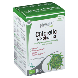 Physalis Chlorella + Spirulina Bio características