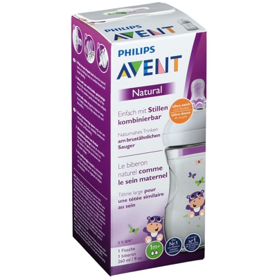 Philips Avent Natural Biberon naturel Hippo 260 ml