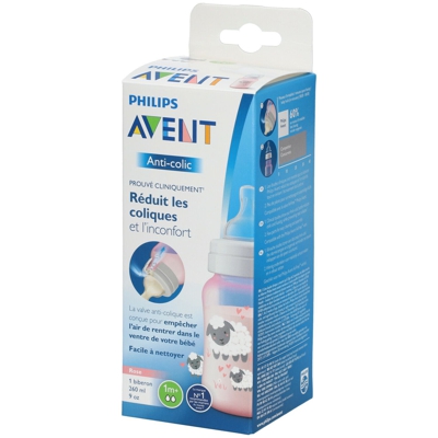 Avent Biberon anti-coliques 260 ml Rose