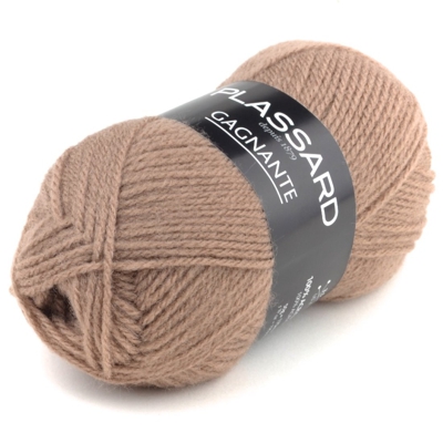 Pelote de laine gagnante marron - Plassard