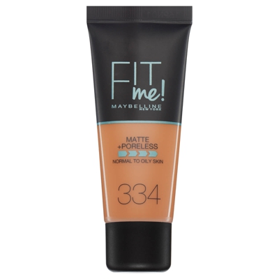 Fit Me! Maybelline Fond de Teint Matte + Poreless 30 ml (différentes teintes disponibles) - 334 Warm Tan