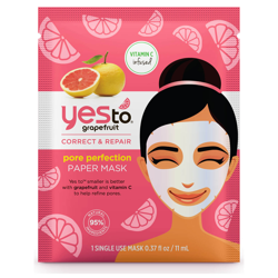 Masque-Tissu Éclat Enrichi en Vitamine C Vitamin C Glow Boosting Paper Mask yes to grapefruit 20 ml en oferta