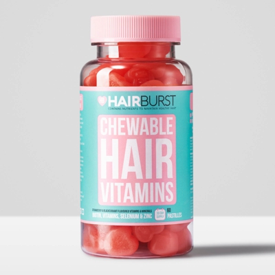 Vitamines à Croquer à la Fraise Hairburst - 60 capsules