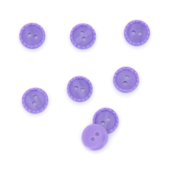 Boutons à bords pointillés violet 11 mm características