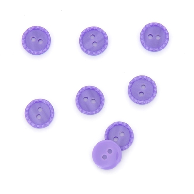 Boutons à bords pointillés violet 11 mm
