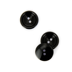 Boutons double cercle noir 20 mm precio