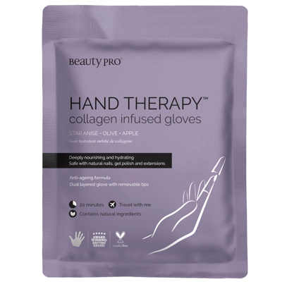 Gants Hydratants Imbibés de Collagène avec Bout des Doigts Amovible Hand Therapy™ BeautyPro – 1 paire
