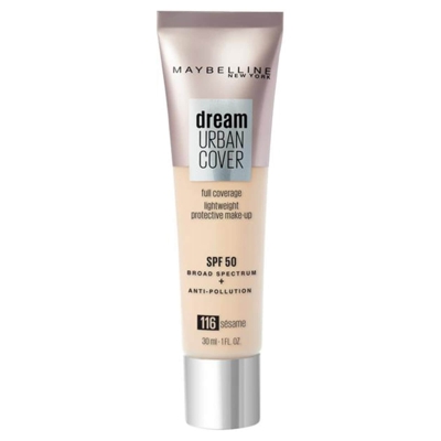 Maybelline Dream Urban Cover SPF50 Foundation 121ml (Various Shades) - 116 Sesame