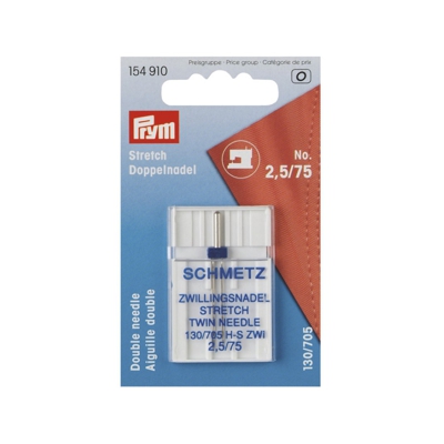 Aiguilles doubles stretch pour machine 130/705, 75/2,5mm