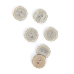 Boutons à bords pointillés marron 15 mm en oferta