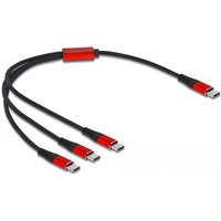 86712 câble USB 0,3 m USB 2.0 USB C 3x USB C Noir, Rouge