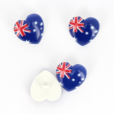 Boutons forme drapeau anglais 23 mm
