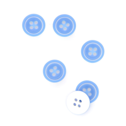 Boutons bleus et blancs 14 mm en oferta