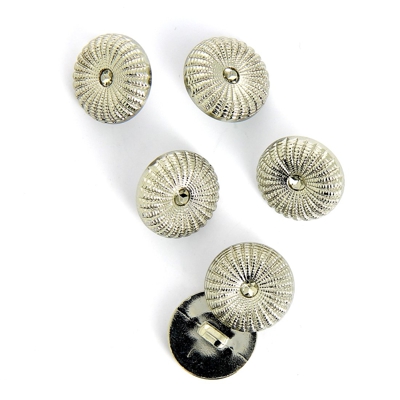 Boutons manchettes argentés à queue 18 mm