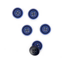 Boutons colorés ronds bleu et marine 14 mm características