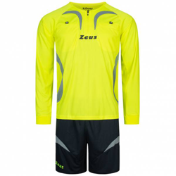 Zeus Hommes Arbitre Ensemble Maillot avec short Jaune fluo precio