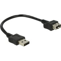 0.2m 2xUSB2.0-A câble USB 0,2 m USB 2.0 USB A Noir, Câble d''extension características