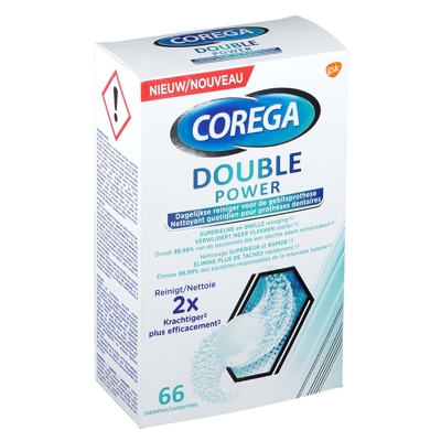 Corega Double Power Nettoyant Quotidien pour Prothèses Dentaires