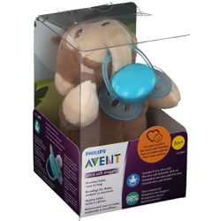 Philips Avent Peluche ultra-douce avec sucette Singe 0+ mois características