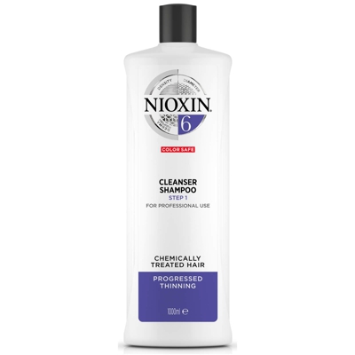 NIOXIN 3-Part System 6 Cleanser Shampoo for Chemically Treated Hair with Progressed Thinning 1000ml