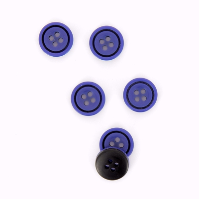 Boutons bleu marine et noirs 14 mm