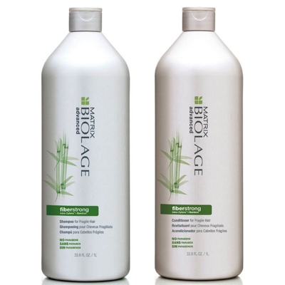 Matrix Biolage Fiberstrong Duo Shampoing (1000ml) et Soin Revitalisant  (1000ml)