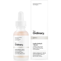 Formulation de Peeling Superficiel à Base d'Acide Lactique 5 % + HA 2 % The Ordinary 30 ml características